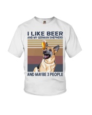 I like beer and my German Shepherd Youth T-Shirt thumbnail