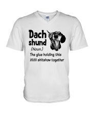 Dachshund 2020 V-Neck T-Shirt thumbnail