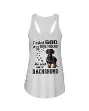 Dachshund Asked God Ladies Flowy Tank thumbnail