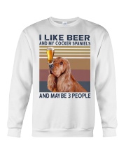 Beer and English Cocker spaniels Crewneck Sweatshirt thumbnail
