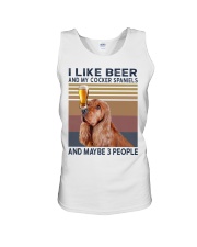 Beer and English Cocker spaniels Unisex Tank thumbnail