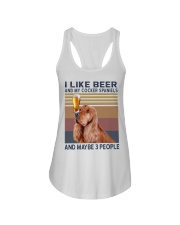 Beer and English Cocker spaniels Ladies Flowy Tank thumbnail