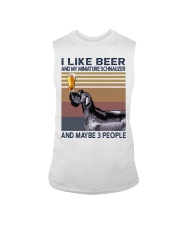 Beer and Miniature Schnauzer Sleeveless Tee thumbnail