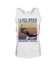 Beer and Miniature Schnauzer Unisex Tank thumbnail