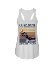 Beer and Miniature Schnauzer Ladies Flowy Tank thumbnail