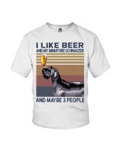 Beer and Miniature Schnauzer Youth T-Shirt thumbnail