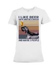 Beer and Miniature Schnauzer Premium Fit Ladies Tee thumbnail