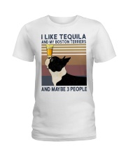 Tequila and Boston Terriers Ladies T-Shirt thumbnail