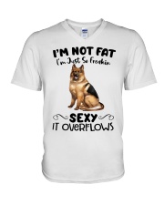 I m not fat sexy German Shepherd V-Neck T-Shirt thumbnail