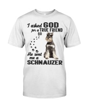 Miniature Schnauze Asked God Premium Fit Mens Tee thumbnail