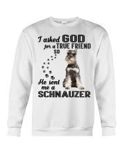 Miniature Schnauze Asked God Crewneck Sweatshirt thumbnail