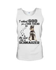 Miniature Schnauze Asked God Unisex Tank thumbnail