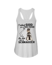 Miniature Schnauze Asked God Ladies Flowy Tank thumbnail