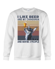 Beer and Chihuahua Crewneck Sweatshirt thumbnail
