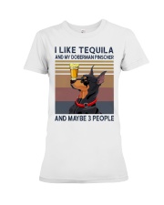 Tequila and Doberman Pinscher Premium Fit Ladies Tee thumbnail