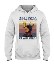 Tequila and Doberman Pinscher Hooded Sweatshirt thumbnail