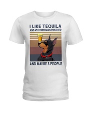 Tequila and Doberman Pinscher Ladies T-Shirt thumbnail
