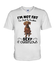 I m not fat sexy vizsla V-Neck T-Shirt thumbnail