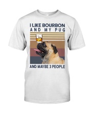 Bourbon and Pug Classic T-Shirt front
