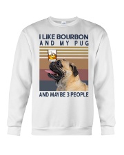 Bourbon and Pug Crewneck Sweatshirt thumbnail