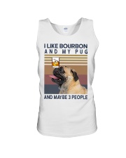 Bourbon and Pug Unisex Tank thumbnail