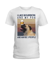 Bourbon and Pug Ladies T-Shirt thumbnail