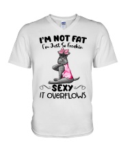 Miniature Schnauzer - I m not fat V-Neck T-Shirt thumbnail