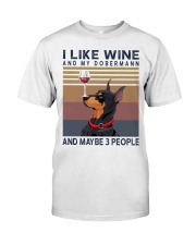 Wine and Dobermann Premium Fit Mens Tee thumbnail