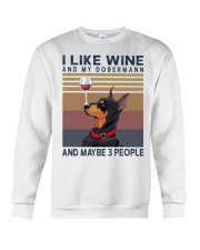 Wine and Dobermann Crewneck Sweatshirt thumbnail