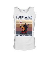 Wine and Dobermann Unisex Tank thumbnail