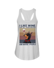 Wine and Dobermann Ladies Flowy Tank thumbnail
