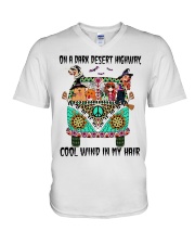 On the Dark with Dogs V-Neck T-Shirt thumbnail