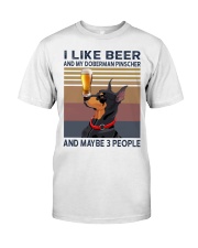 I like beer and my Doberman Pinscher Premium Fit Mens Tee thumbnail