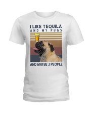 Tequila and Pugs Ladies T-Shirt thumbnail