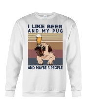 BEER AND PUG Crewneck Sweatshirt thumbnail