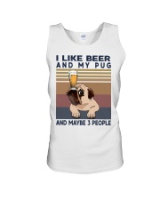 BEER AND PUG Unisex Tank thumbnail