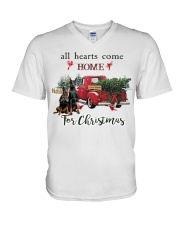 Doberman Christmas V-Neck T-Shirt thumbnail