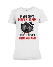 Doberman Pinscher in Mine Premium Fit Ladies Tee thumbnail
