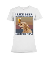 Beer and American Cocker Spaniels Premium Fit Ladies Tee thumbnail
