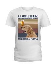Beer and American Cocker Spaniels Ladies T-Shirt thumbnail