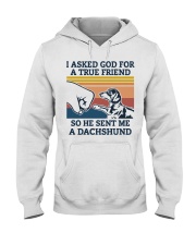 true friend dachshund Hooded Sweatshirt front