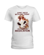 HORSE NO MEDICATION Ladies T-Shirt thumbnail