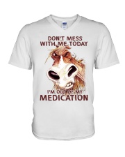 HORSE NO MEDICATION V-Neck T-Shirt thumbnail