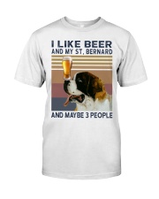 Beer and Saint Bernard Classic T-Shirt front