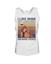 Wine and Cocker spaniels Unisex Tank thumbnail