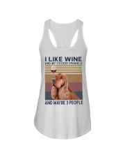 Wine and Cocker spaniels Ladies Flowy Tank thumbnail