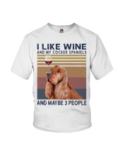 Wine and Cocker spaniels Youth T-Shirt thumbnail
