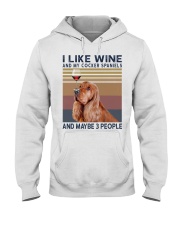 Wine and Cocker spaniels Hooded Sweatshirt thumbnail
