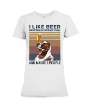 Beer and English Springer Spaniel Premium Fit Ladies Tee thumbnail