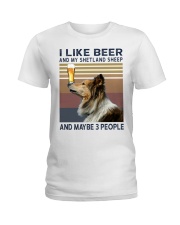 Beer and Shetland Sheep hp Ladies T-Shirt thumbnail
